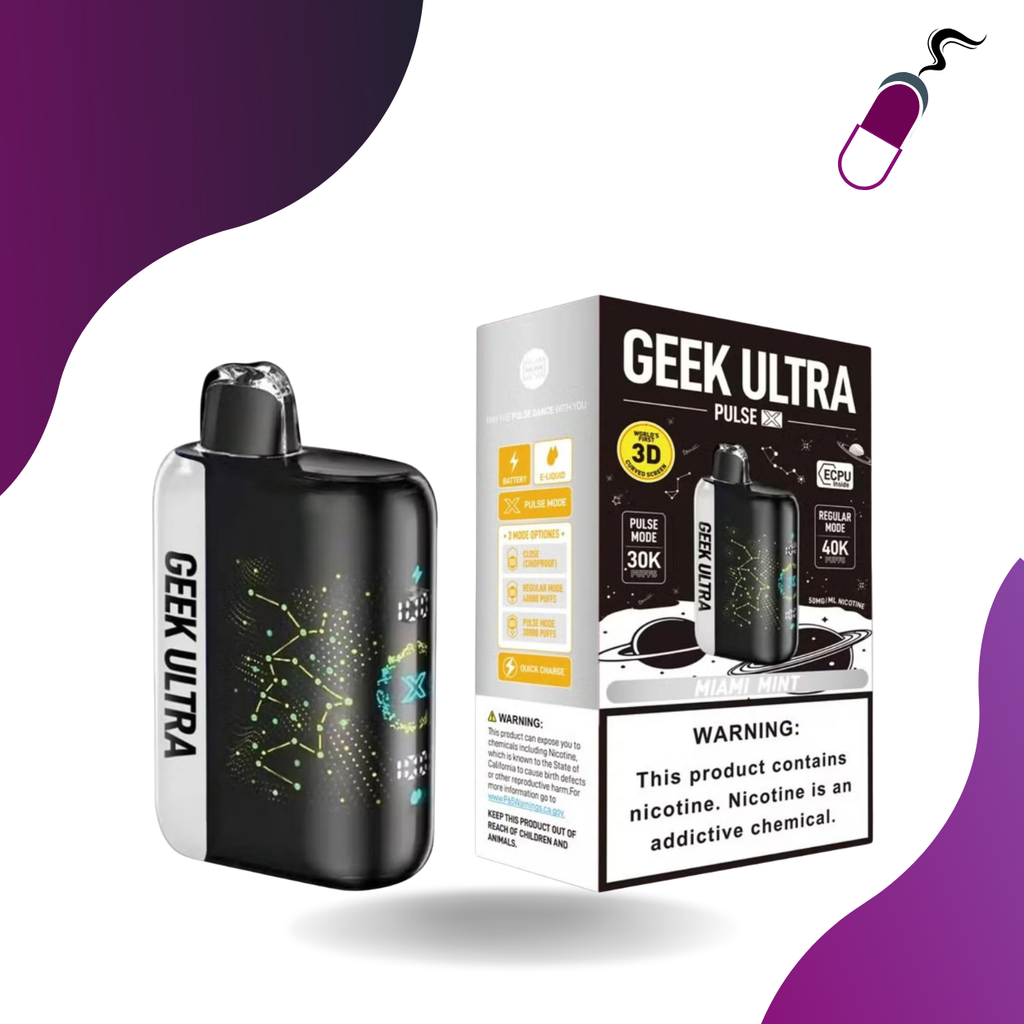 Geek Plus - Pulse X 40K CLEAR unflavoured 5pk