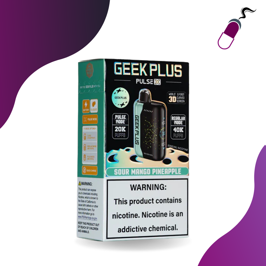 Geek Plus - Pulse X 40K CLEAR unflavoured 5pk