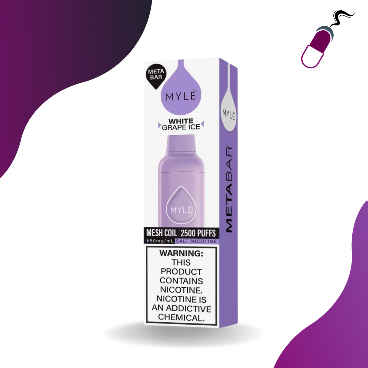myle vape meta bar 6ml 2500 Puff Disposable (10 pk) – Bulk Extract Tabs Colours:Black Black Vozol Star Perfume Lemon compatible-with-VA-CL-TA-GET-CL-0.3M